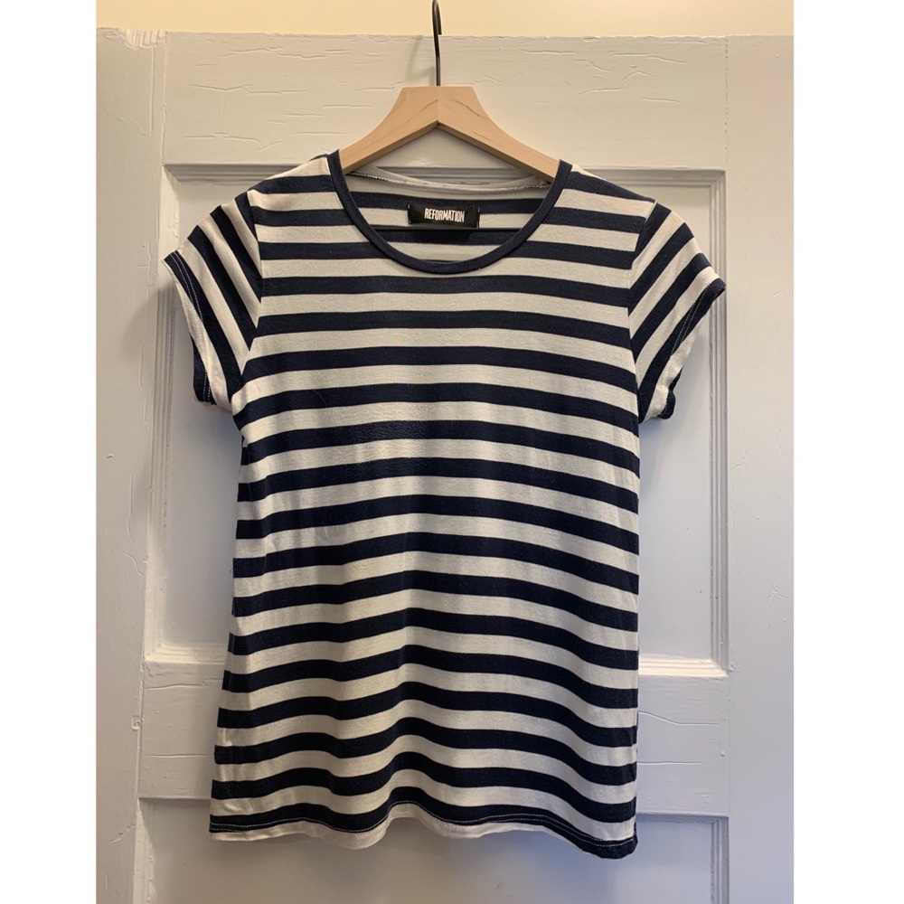 Reformation stripe tee